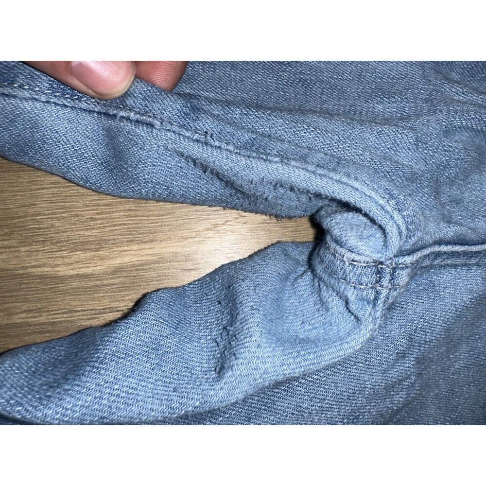 Paige Manhattan Womens Bootcut Distressed Open Hem Jeans Size 30x30 (Tagged 31) - Picture 5 of 11